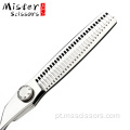 SUS440C W-Tooth Barber Scissors para diluição